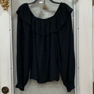 NWT KNOX ROSE TARGET XS BLACK BLOUSE.